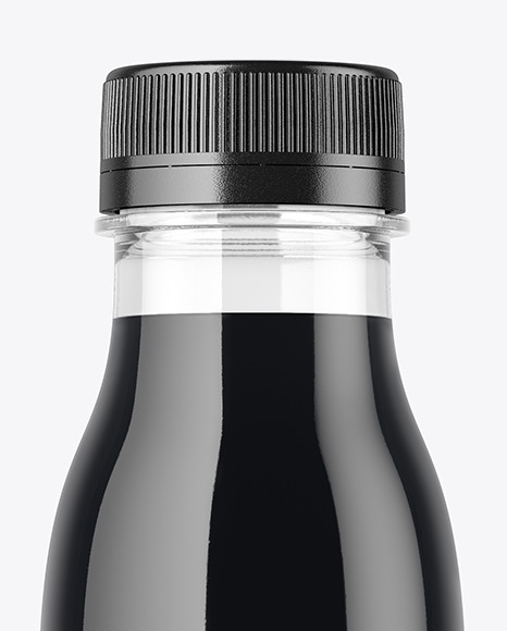 Clear Plastic Bottle with Dark Drink Mockup