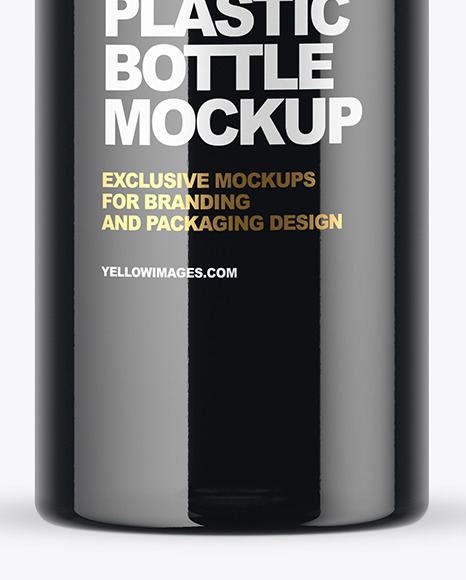 Clear Plastic Bottle with Dark Drink Mockup