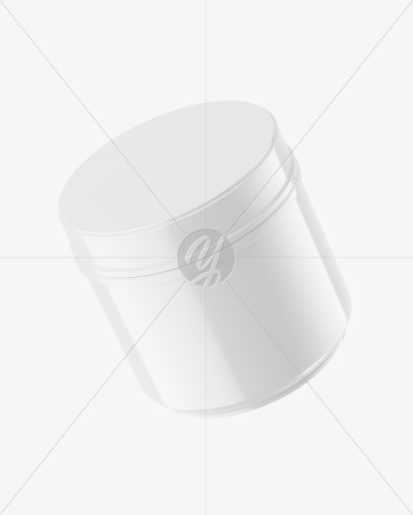 Glossy Plastic Jar Mockup