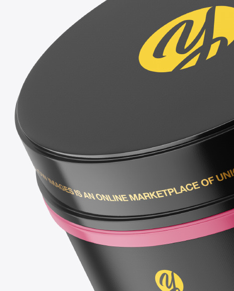 Glossy Plastic Jar Mockup