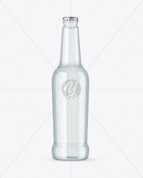 Blue Glass Tonic Water Bottle Mockup
