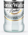 Blue Glass Tonic Water Bottle Mockup