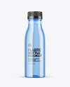 Blue Plastic Water Bottle Mockup