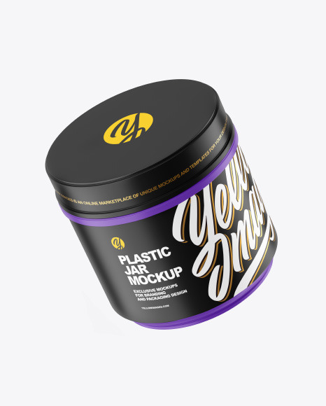 Matte Plastic Jar Mockup - Plastic+cream+jar+mockup+/+matt+-+Smarty+Mockups