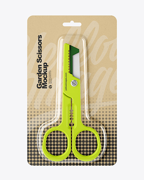 Garden Scissors Mockup -Front View