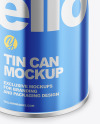 Glossy Metallic Tin Can Mockup