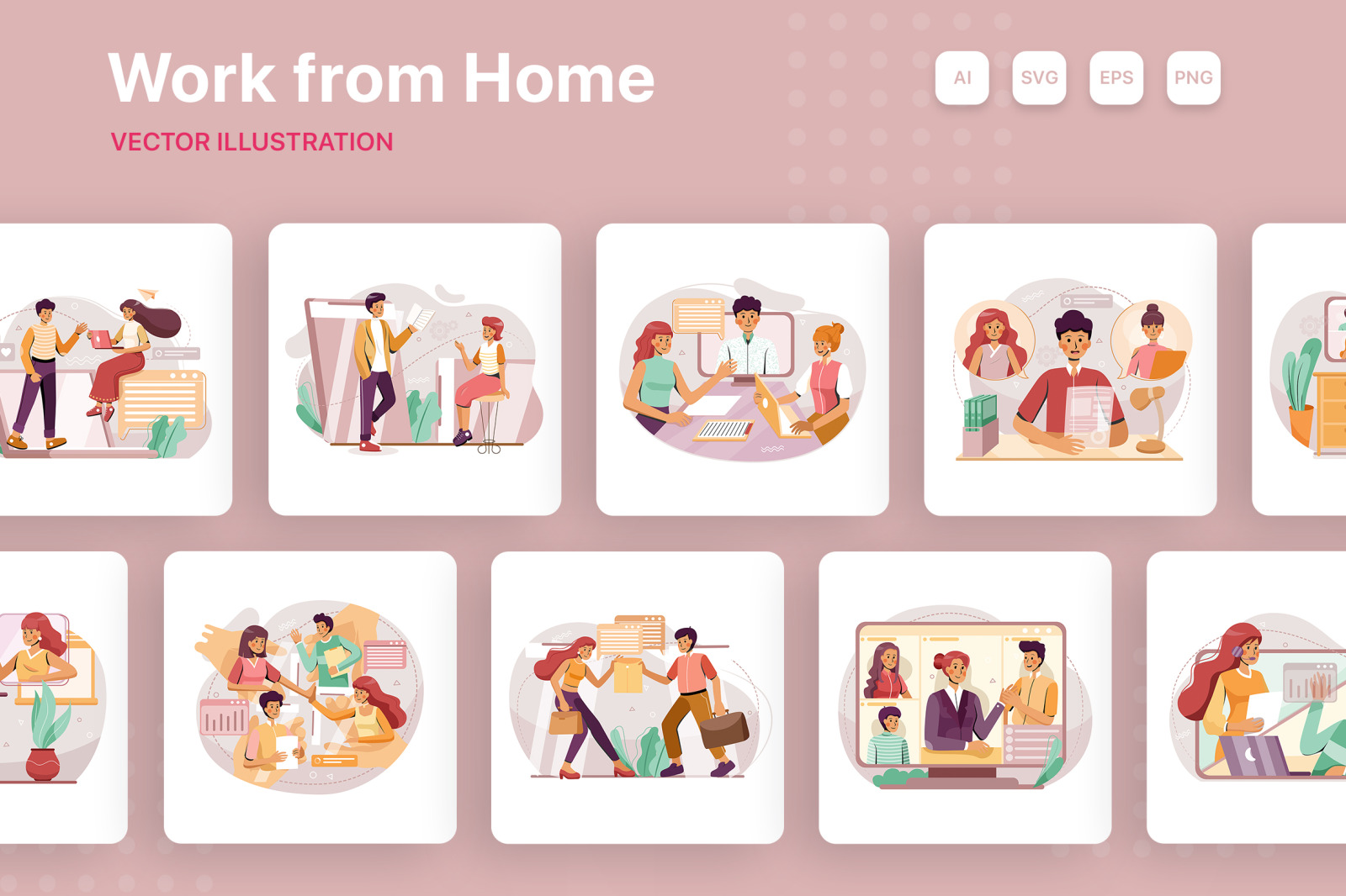 M244_Work from home Illustrations M244_Work from home Illustrations