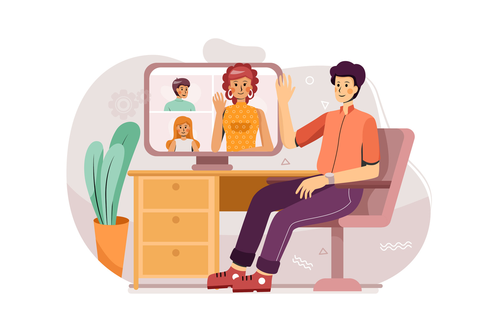 M244_Work from home Illustrations M244_Work from home Illustrations