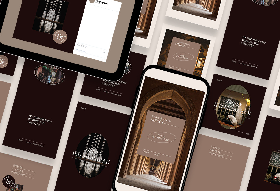 Classic and Elegant Happy Eid Instagram Template Classic and Elegant Happy Eid Instagram Template