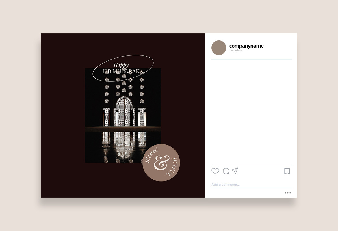 Classic and Elegant Happy Eid Instagram Template Classic and Elegant Happy Eid Instagram Template