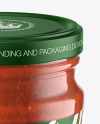 Glass Jar With Tomato Sauce Mockup