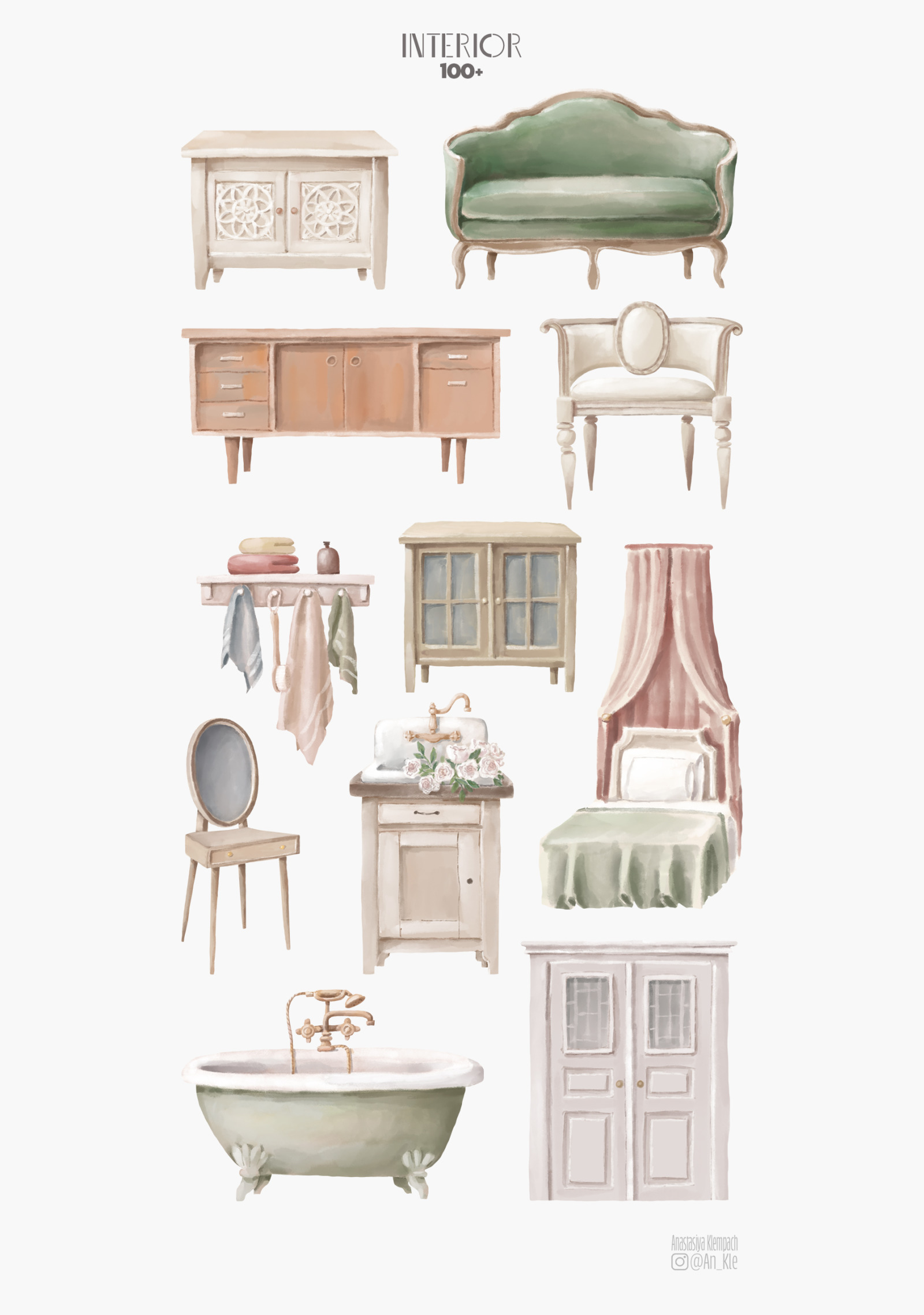 Interior clipart bundle