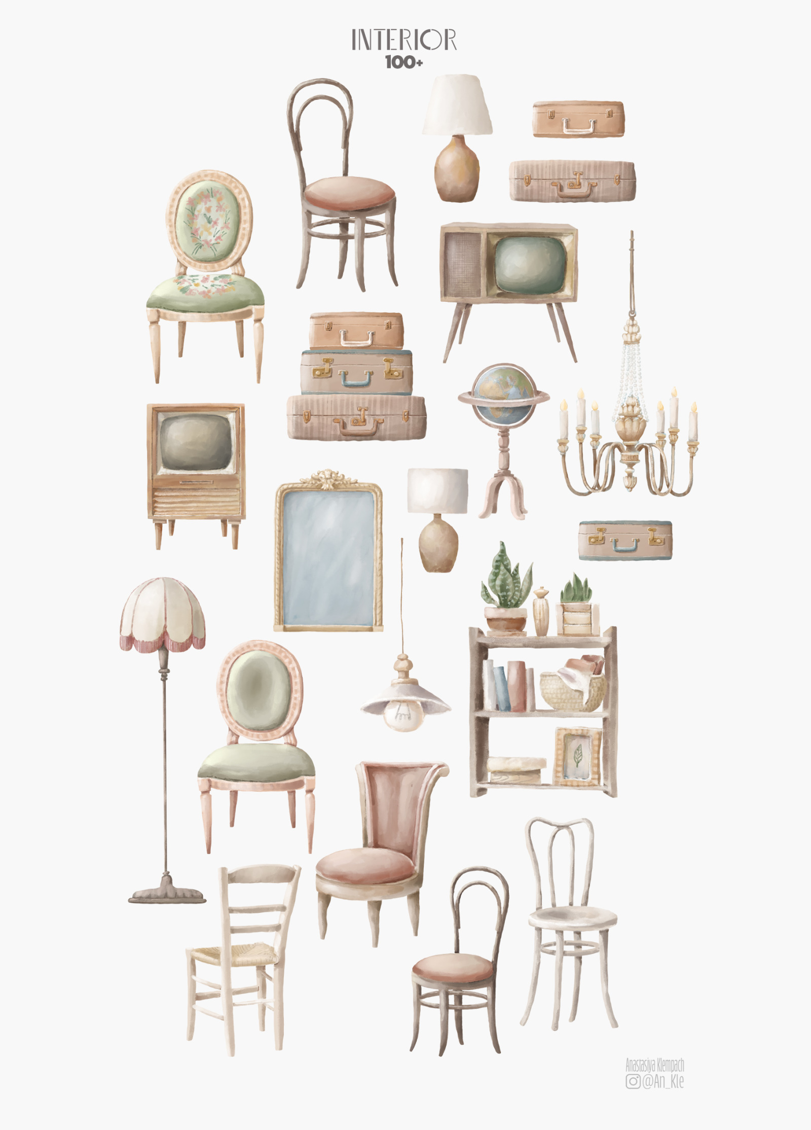 Interior clipart bundle