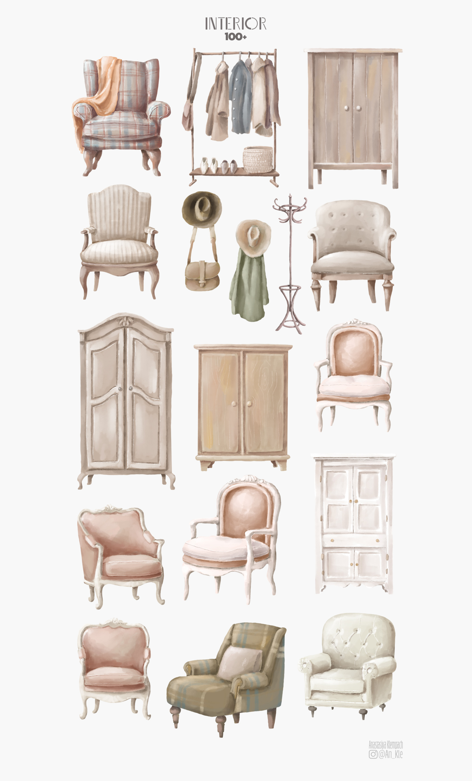 Interior clipart bundle