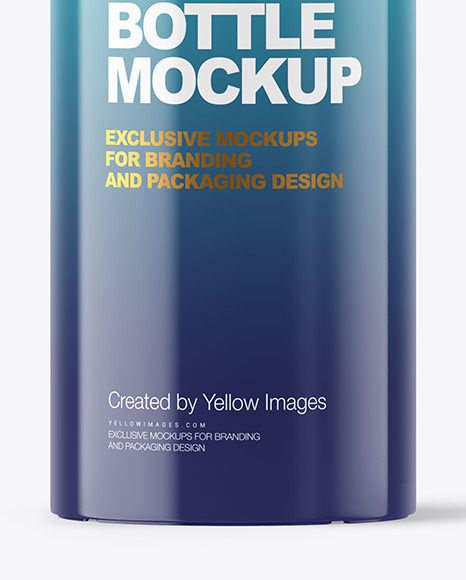 Glossy Cosmetic Bottle with Pump Mockup