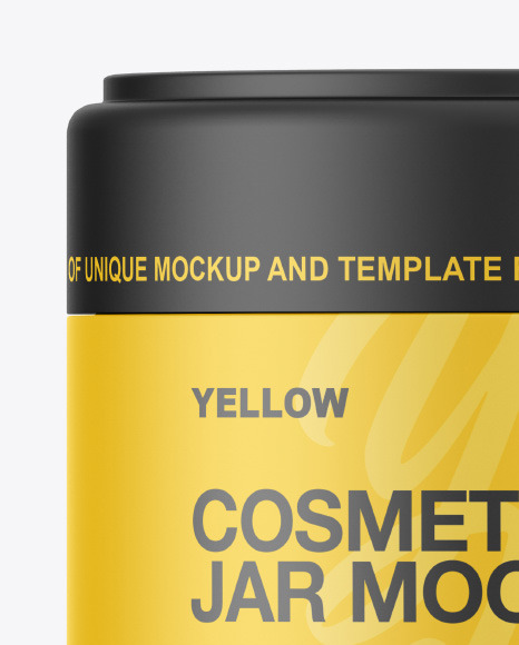 Matte Cosmetic Jar Mockup