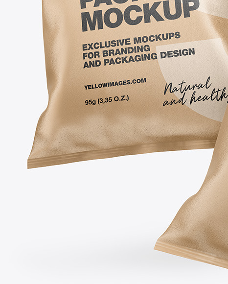 Two Kraft Snack Packages Mockup