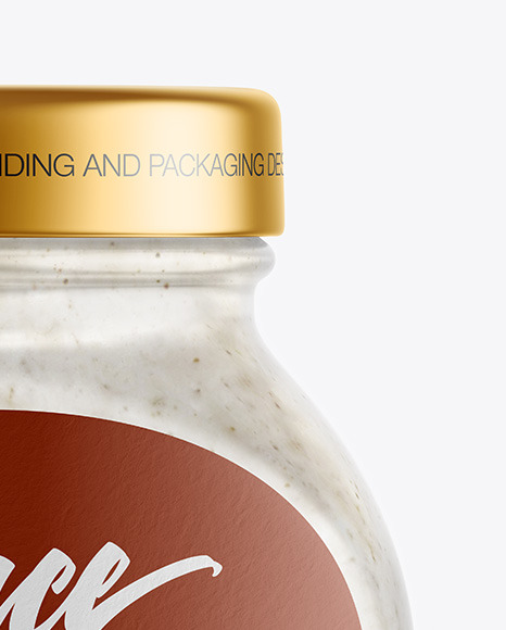 Sour Cream Sauce w/ Mushrooms Jar Mockup