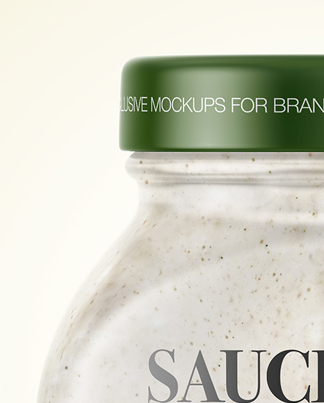 Sour Cream Sauce w/ Mushrooms Jar Mockup