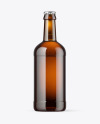 Amber Glass Beer Bottle Mockup