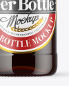 Amber Glass Beer Bottle Mockup