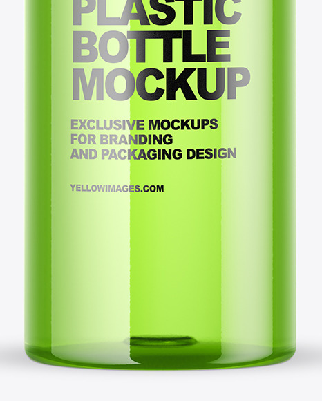 Colored Plastic Bottle Mockup