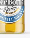 Clear Glass Lager Beer Bottle Mockup