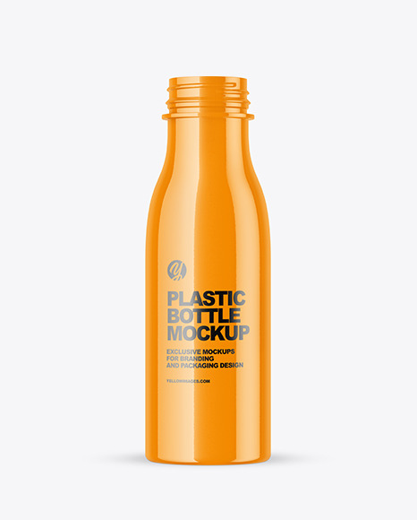 Glossy Plastic Bottle Mockup