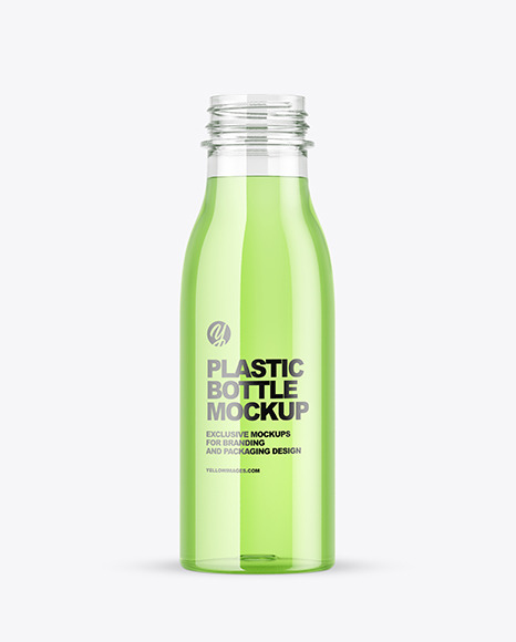 Clear Plastic Drink Bottle Mockup