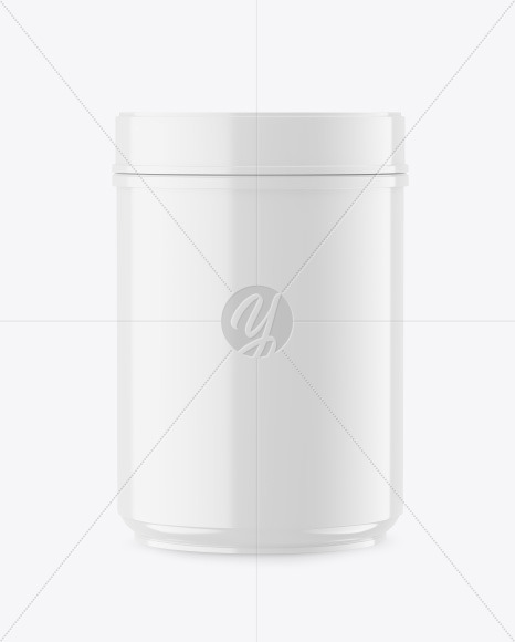 Glossy Plastic Jar Mockup