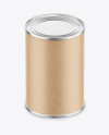 Tin Can with Kraft Finish Mockup