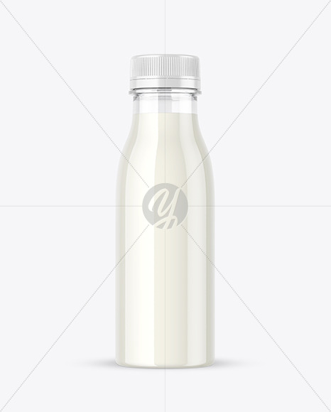 Clear Plastic Milk Bottle Mockup