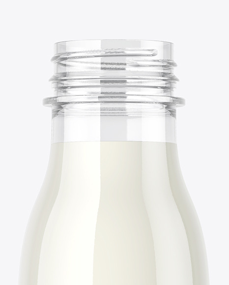 Clear Plastic Milk Bottle Mockup