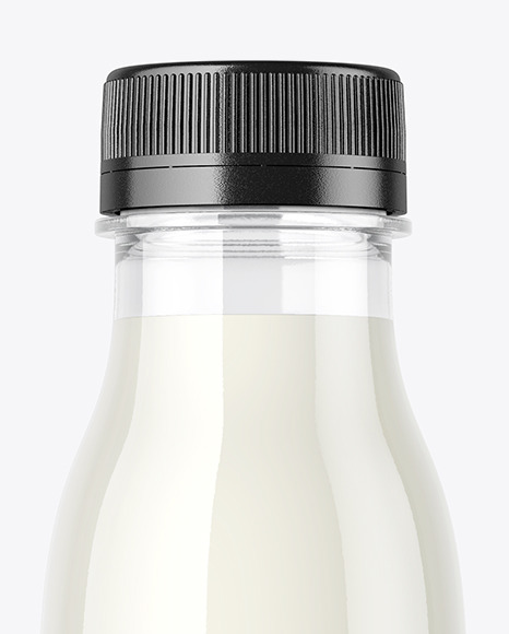 Clear Plastic Milk Bottle Mockup