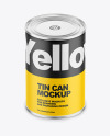 Tin Can with Paper Finish Mockup