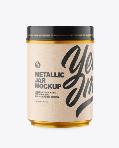 Metallic Plastic Jar Mockup