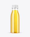 Clear Plastic Apple Juice Bottle Mockup