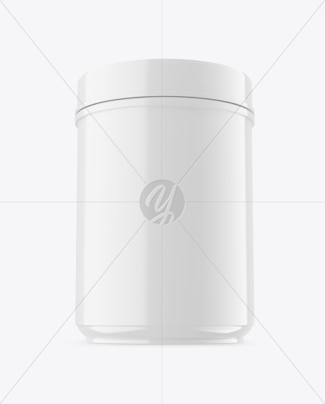 Glossy Plastic Jar Mockup