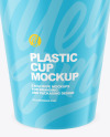 Matte Plastic Baby Cup w/ Straw Mockup