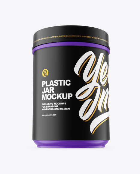 Matte Plastic Jar Mockup - Plastic jar mockup