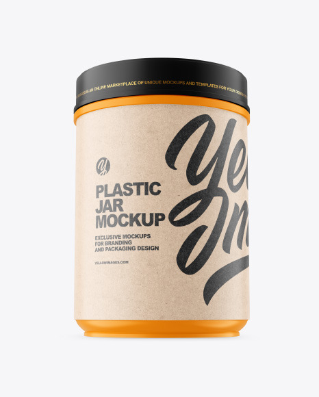 Matte Plastic Jar Mockup