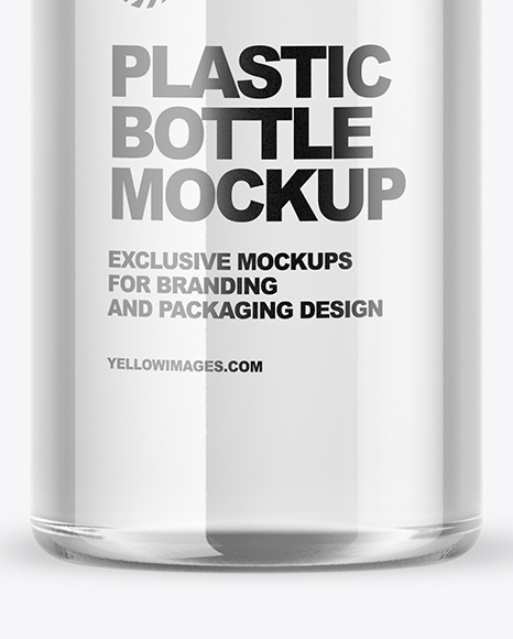 Clear Plastic Water Bottle Mockup