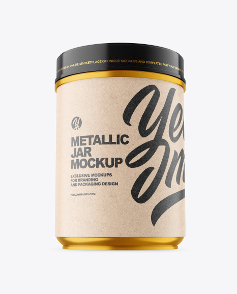 Metallic Plastic Jar Mockup