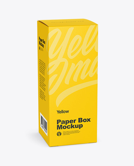 Kraft Stick Sachet w/ Paper Box Mockup