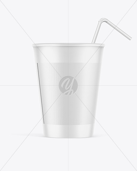 Matte Coffee Cup w/ Holder Mockup