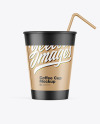 Matte Coffee Cup w/ Holder Mockup