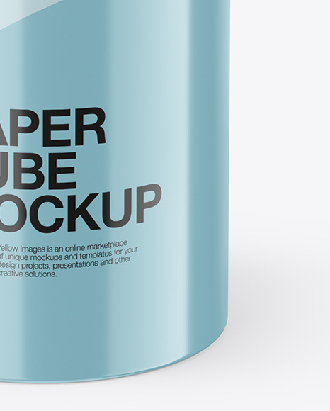 Glossy Paper Tube Mockup