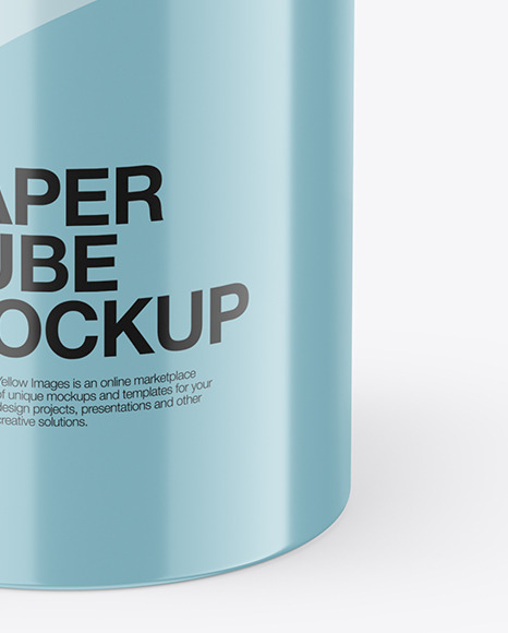 Glossy Paper Tube Mockup