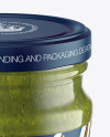 Glass Jar with Pesto Sauce Mockup