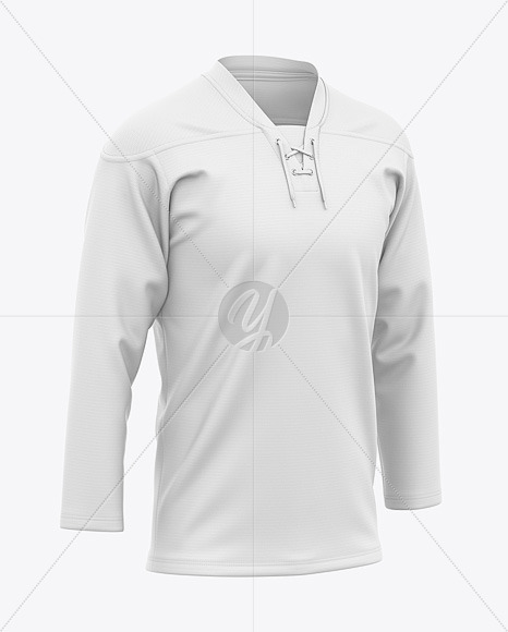 Lace Neck Hockey Jersey Mockup